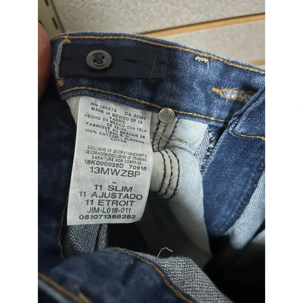 Wrangler Boys 11 Slim Cowboy Cut Original Fit Jeans Dark Wash Denim‎ 13MWZBP